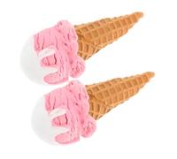 WOONEKY 2 Pièces Modèles Glaces Artificielles Réalistes pour Décoration de Fête et Vitrine Photographie Exposition