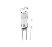 WOONEKY 2 pièces Outil de Réparation de Pitch Pliable Alliage Aluminium avec Marqueur Magnétique Fourche Ergonomique Portable pour Golfeurs Kit et Réparation des Marques de Balle