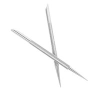 WOONEKY 2 Pièces Peeling Des Ongles Grattoir Éplucheur De Cuticules Poussoir De Peau Morte Bâtonnets à Cuticules Pour Les Ongles Outil Pour Enlever Les Ongles Fouetter Gel Acier Inoxydable