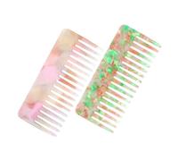 WOONEKY 2 pièces Peigne à Dents Larges pour Coiffure Démêloir Portable des Frisottis et Protection