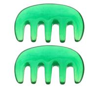 WOONEKY 2 Pièces Peigne de Massage Antistatique à Dents Résine pour Chevelu Portable et Manuel Stimulation Profonde et Soin Anti-frisottis Peigne Relaxant pour Cheveux