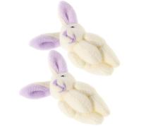 WOONEKY 2 Pièces Peluche Lapin Articulé Lapin Doux et Flexible Câlin pour Anniversaire Pâques et Mariage Décoration Charmante et Interactive