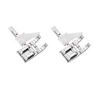 WOONEKY 2 pièces Pied Presseur Machine à Coudre Réglable Métal Guide pour Couture et Broderie Kit pour Tissus Adapté Débutants et