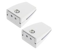 WOONEKY 2 Pièces Pinces de Séparation de Bureau Alliage Aluminium Support pour Écrans de Bureau Gestion des Câbles Intégrée Lot pour Cloisons de Séparation Polyvalentes