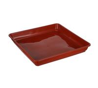 WOONEKY 2 Pièces Plateau de Drainage Carré Marron en PP | Base de Récupération D'eau, Usage Balcon et Extérieur, Format, Limite le Basculement