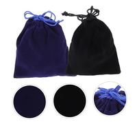 WOONEKY 2 pièces Pochons de Transport pour Cube Puzzle Réutilisables Noir Bleu Sac de Rangement et Protecteur pour Petits Objets et Câbles