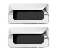 WOONEKY 2 Pièces Poignée Meuble Invisible Alliage de Zinc Chromé Lot de Poignées Encastrées Durables pour Placards et Armoires Design Discret pour Portes Intérieures et Cuisine