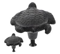 WOONEKY 2 Pièces Poignées Tiroir Thème Océan Fonte Poignées de Meuble Tortue Noire Décorative pour Armoire et Tiroir Résistantes et Faciles à Installer
