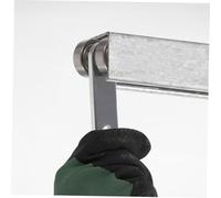 WOONEKY 2 pièces Roulette Porte Coulissante Double Roue Acier pour Rail Galets Robustes à Roulement Chariot Porte Coulissante Résistant pour Lourdes