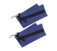 WOONEKY 2 Pièces Sacoche Golf Tee Compacte Nylon avec Fermeture Éclair Renforcée et Clip Rotatif Homard Organisateur Accessoires Golf Portable pour Hommes et Femmes