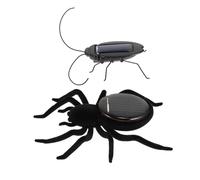 WOONEKY 2 pièces Solaire Éducatif pour Modèle Simulation Araignée et Cafard Écologique sans Batterie Mouvement Automatique sous Lumière Solaire pour Éveil Scientifique et Jeux Extérieur