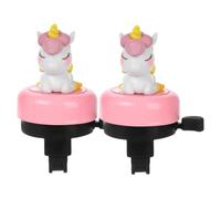 WOONEKY 2 pièces Sonnette Garçon Fille Licorne Puissant et Installation Facile Compatible Draisienne et Trottinette Accessoire Fille Rose Adorable