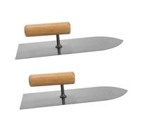 WOONEKY 2 pièces Spatule de Lissage pour Plaques de Plâtre Truelle à Main Acier et Outil Portable pour Enduit Plâtre Finition Angles Maniable