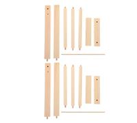 WOONEKY 2 pièces Support Vêtements Bois pour Maison de Poupée Lot de Mini Portants Robustes pour Vêtements de Poupées Accessoires et Faciles à Assembler Modèle Polyvalent Adapté Aux