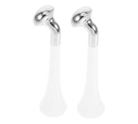 WOONEKY 2 Pièces Tête De Remplacement De L'appareil De Beauté Applicateur De Crème Contour Des Yeux Outil Applicateur De Crème Pour Le Visage De Rouleau Oculaire Blanche Plastique