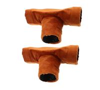 WOONEKY 2 Pièces Tunnel pour Rongeurs Voies Polyester Inodore Refuge Ludique pour Hamsters Cochons et Écureuils Activité Intérieur pour Petits Animaux
