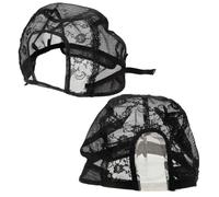 WOONEKY 2 pièces U Part Lace Mesh Wig Caps Elastic Breathable Bonnet For Women Wig Making And Hair Hold