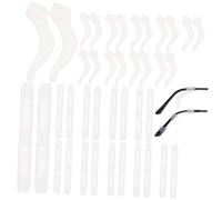 WOONEKY 20 paires Coussinets Oreille Silicone Antidérapants pour Lunettes Embouts Confortables pour Branches Retiennent Efficacement les Lunettes Derrière les Oreilles Adaptés et Adultes