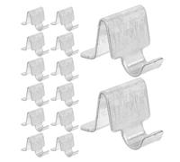 WOONEKY 20 Pièces Clips Métal pour Étagères Acier Inoxydable Supports Robusts pour Cloisons de Meubles Fixation Rangement Bureau et Armoire