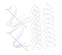 WOONEKY 20 Pièces décoration de fête banderoles de ruban de fête bâtons de fée ruban baguette de fée de danse pour mariage banderoles bâtons Princesse Wand de en