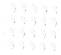 WOONEKY 20 pièces Disques Acryliques Ronds Transparente Ébauches Porte-clés Clair DIY Bricolage Artisanat