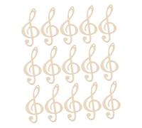 WOONEKY 20 pièces DIY Wooden Music Note Shapes For Artistic Crafts Natural Wood Material Wall Arts For Concert Theme Party Decorations And Educational Projects
