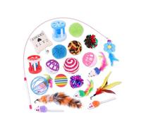 WOONEKY 20 pièces Jouets Interactifs pour avec Clochettes Fournitures Amusantes pour Activité et Renforcer Lien Entre Votre Animal