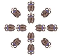 WOONEKY 20 pièces Lot de Breloques Pendentifs Scarabée pour Bijoux DIY Charme Antique Égyptien Bleu pour Colliers Bracelets Porte-clés et Décorations