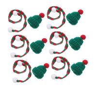 WOONEKY 20 Pièces Mini Knit Hat and Scarf Set Miniature Knitted Christmas Hats and Scarves for DIY Craft Art Small Holiday Ornaments in