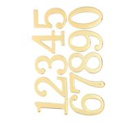WOONEKY 20 pièces Numéros de Porte Métalliques Chiffres Résistants UV et Anti-décoloration Plaques Numéro Maison Extérieur pour Boîte Aux Lettres Appartement et Bureaux
