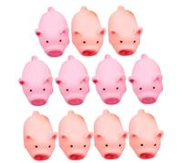 WOONEKY 20 pièces Pig Squeaky Stress Relief Toys for Classroom Prizes Plastic Soft Squeeze Party Favors and Flesh Color