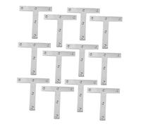 WOONEKY 20 pièces Plaques de Jonction Acier Inoxydable T Forme Renfort Plat Renfort Angle pour Réparation Meubles Bois