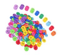 WOONEKY 200 Pièces Jeu de réflexion Fournitures mathématiques élémentaires disques de valeurs de Position mathématiques nombres Placer des disques nombres comptant des jetons Eva