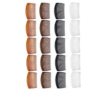 WOONEKY 20pièces Peignes Plastique Insérés Pour Coiffure Peignes à Dents Assortiment De Transparent