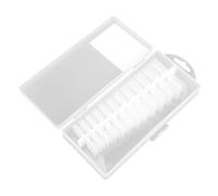 WOONEKY 240 Faux Ongles Adhésifs Transparents Ultra-Fins sans Traces en Patchs pour Manucure Kit 240 Pcs Tube en Bambou Blanc Manucure Maison et Événements