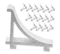 WOONEKY 25 Pièces Clips pour Supports de Réfrigérateur Alliage Aluminium Supports Robustes pour Étagères de Congélateur Accessoires pour Stabilisation et Remplacement de Rayonnages de