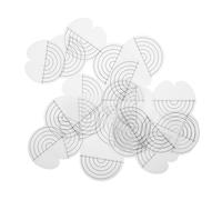 WOONEKY 25 Pièces Gabarit de Protection Thermique pour Extensions de Cheveux de Pochoirs Ronds à Trou Unique Accessoires de Salon Outils de Collage pour Extensions Compatibles avec Divers