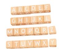 WOONEKY 26 pièces Blocs Bois pour Garçon Fille avec Lettres et Chiffres Jouets Éducatifs Montessori pour Apprentissage Précoce Blocs Numérotés pour Garçon Fille et Jeu de Construction