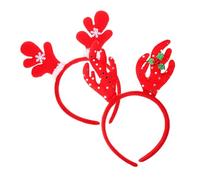 WOONEKY 2pièces Bandeaux De Noël Pour Femmes Et Garçon Fille Serre-tête Cornes De Renne Pailleté Léger Et Confortable Accessoires Festifs Pour Fêtes Et Décorations Hiver
