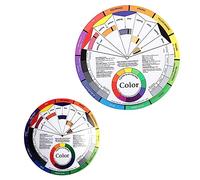 WOONEKY 2pièces Color Mixing Wheel for Nail Art and Makeup Creative Guide for Women Teaching Tool and Relationships Includes Grayscale