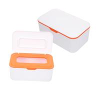 WOONEKY 2pièces Distributeur De Lingettes Humides Réutilisable Avec Couvercle Boîte à Essuie-tout Pratique Et Compacte Pour Salle De Bain