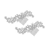 WOONEKY 2pièces Lot De Peignes à Cheveux Décoratifs Accessoires Élégants Pour Mariage Chignons Bals Et Événements Spéciaux