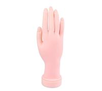 WOONEKY 2pièces Modèle De Main Artificielle Pour Pratique Du Nail Art Outil De Manucure Avec Insère De Pointes Ongles Naturelle Pour Débutants