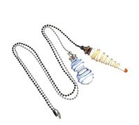 WOONEKY 2pièces Pendentif Luminaire Cristal Pour Chaîne De Ventilateur De Plafond Décoration Élégante Pour Éclairage Intérieur pour lampe de salle de bain, toilettes, ventilateur de plafond