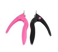 WOONEKY 2pièces U-shaped Nail Cutter Set Professional Acrylic Nail Clippers for Manicure Art Ergonomic Design for Easy Trimming Mixed Colors