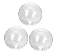 WOONEKY 3 Pièces abat-jour lampe globe ampoule globe nuances claires rondes luminaire suspendu globes lustres lustre plafonnier lampadaire ventilateur de plafond Ombre légère Un verre