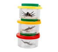 WOONEKY 3 pièces Boîte à Insectes avec Loupe Boîte Observation Portable Transparente Ventilée et pour Exploration et Apprentissage