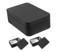 WOONEKY 3 Pièces Boîte de Rangement Noire pour Cartes à Jouer de Boîtes Compactes pour Cartes de Poker et Organisateur et Pratique