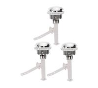 WOONEKY 3 pièces Bouton Poussoir pour Réservoir Wc Tête Ronde Électroplaquée Résistante Corrosion Compatible avec Cuvettes Suspendues Installation Facile sans Outil Vieillissement pour