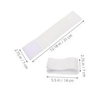WOONEKY 3 pièces Brassard de Capitaine de Football Nylon Blanc Brassards DIY Flexibles et Durables pour Rugby et Équipe